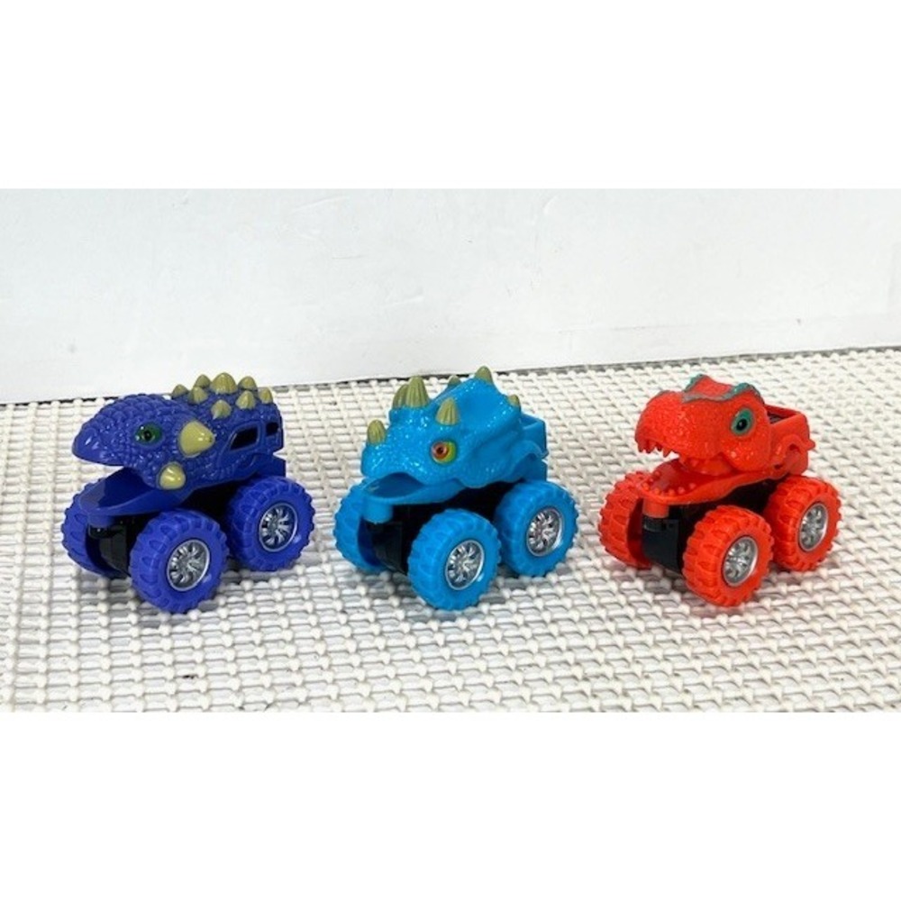 Lot Of 3 Dinosaur Head Monster Trucks